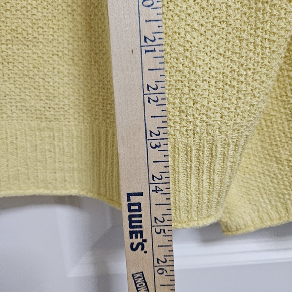 NWT POL Yellow Daisy Oversize Knit Sweater Women's Medium V-Neck Hippie Bohemian - Picture 7 of 8